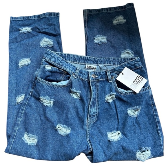 The Ragged Priest Distressed Medium Wash Jeans Boxset Dad Jeans - Picture 1 of 4